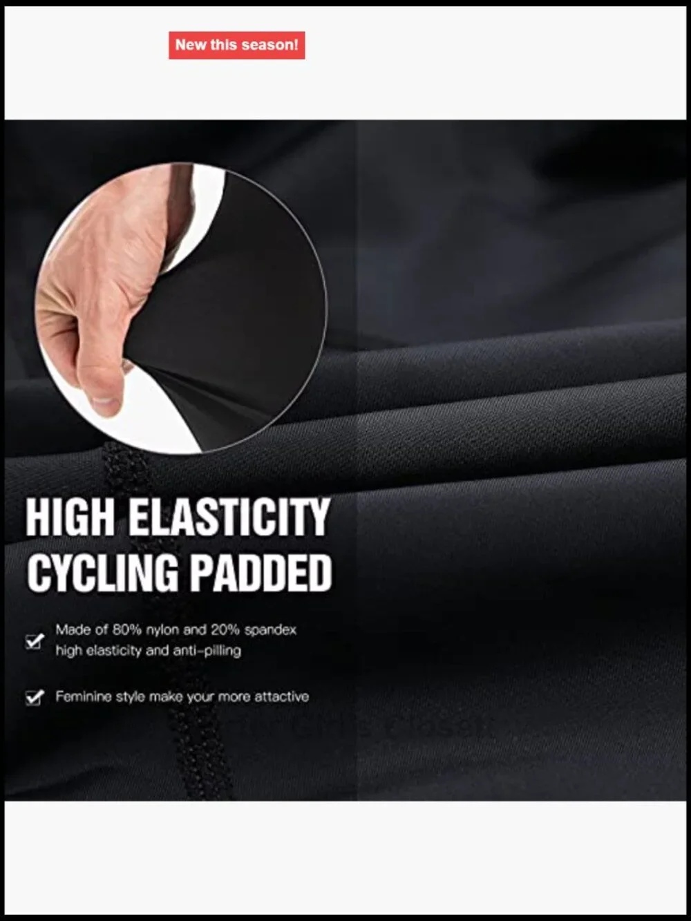 Women's High Waist 4D Padded Cycling Capris 3/4 Biking Tights with Pockets